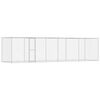 vidaXL Hundek&auml;fig Silber 800 x 200 x 200 cm Verzinkter Stahl