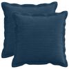 vidaXL Kissenbezug 2 stk. HOUTEN Marineblau 35 x 35 cm Cord