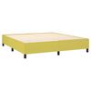 vidaXL Boxspringbett mit Matratze & LED Gr&uuml;n 160x200 cm Stoff