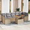 vidaXL Garten-Sofa-Set mit Kissen 8 pcs Beige und Hellgrau