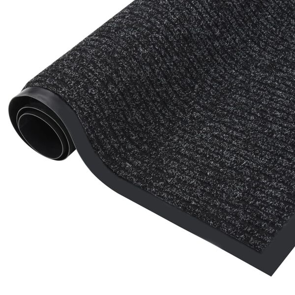 vidaXL Fu&szlig;matte Gestreift 80x120 cm Anthrazit