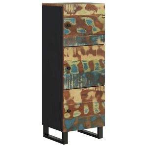 vidaXL Highboard mit 3 T&uuml;ren 40x33x110 cm Altholz Massiv & Eisen