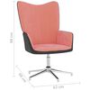 vidaXL Relaxsessel Rosa Samt und PVC
