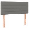 vidaXL Boxspringbett mit Matratze & LED Dunkelgrau 90x190 cm Stoff