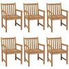 vidaXL 7-teiliges Garten-Ess-Set 140 x 80 cm Massivholz Teak