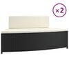 vidaXL Whirlpool-B&auml;nke mit Auflagen 2 Stk. Schwarz Poly-Rattan