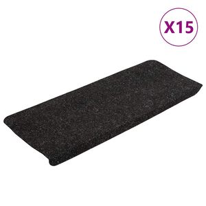vidaXL Stufenmatten Selbstklebend 15 Stk. 65x24,5x3,5 cm Anthrazit