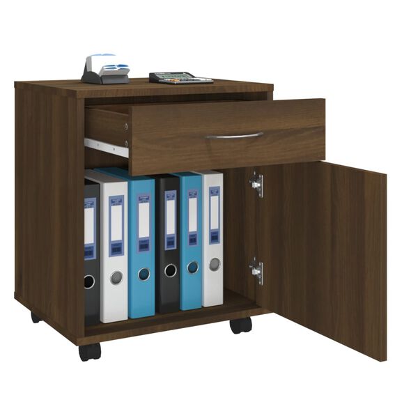 vidaXL Rollschrank Braun Eichen-Optik 45x38x54 cm Holzwerkstoff