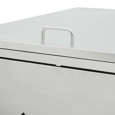 vidaXL Mülltonnenbox für 1 Tonne 240 L Edelstahl