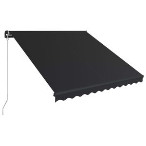 vidaXL Einziehbare Markise Handbetrieben 300 x 250 cm Anthrazit