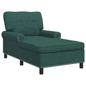 vidaXL Lounge-Liege Dunkelgr&uuml;n Stoff 91 x 157 x 91 cm