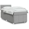 vidaXL Boxspringbett mit Matratze Hellgrau 90x200 cm Stoff