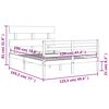 vidaXL Massivholzbett mit Kopfteil Weiß