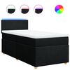vidaXL Boxspringbett mit Matratze Schwarz 80x200 cm Stoff