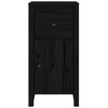 vidaXL Sideboards 2 Stk. Schwarz 40x35x80 cm Massivholz Kiefer