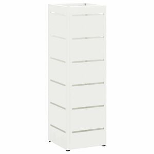 vidaXL Sonnenschirmhalter mit Speicher Wei&szlig; 15,5 x 15,5 x 49 cm Stahl