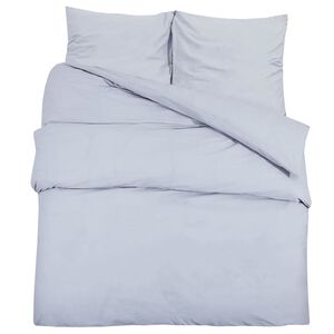 vidaXL Bettw&auml;sche-Set Grau 135x200 cm Leichte Mikrofaser