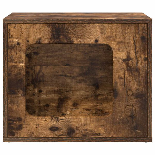 vidaXL Katzenhaus Ger&auml;ucherte Eiche 51 x 30 x 42,5 cm Holzwerkstoff