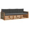 vidaXL Outdoor-Sofagarnitur 3 stk. Natur und Anthrazit