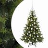 vidaXL K&uuml;nstlicher Weihnachtsbaum mit Weihnachtskugel 150 cm 150 LEDs
