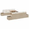 vidaXL Garten-Sofa-Set 9 Stk. Beige Poly Rattan