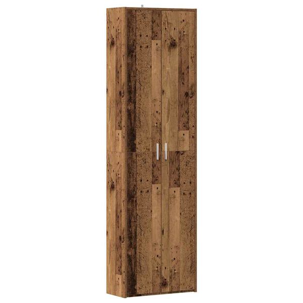 vidaXL Flurschrank Altholz-Optik 55x25x189 cm Holzwerkstoff