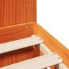 vidaXL Massivholzbett ohne Matratze Wachsbraun 150x200 cm Kiefernholz