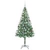 vidaXL K&uuml;nstlicher Weihnachtsbaum Gr&uuml;n 180 cm PVC und Stahl