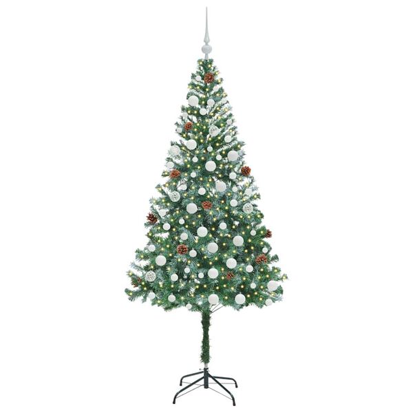 vidaXL K&uuml;nstlicher Weihnachtsbaum Gr&uuml;n 180 cm PVC und Stahl