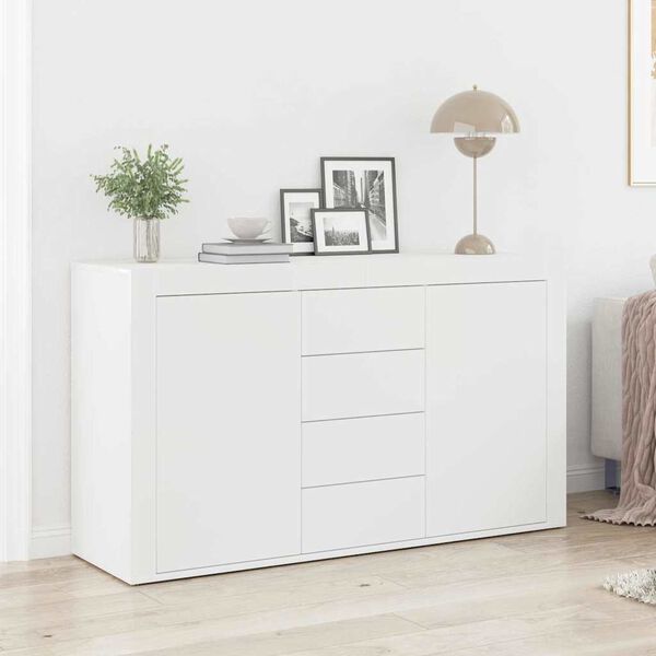 vidaXL Sideboard mit Schubladen Wei&szlig; 120 x 36 x 69 cm Holzwerkstoff