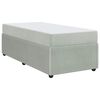 vidaXL Bettrahmen mit Matratze Hellgrau 100 x 200 cm Stoff