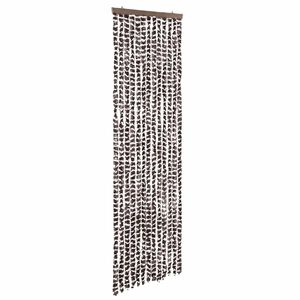vidaXL Insektenschutz-Vorhang Braun und Wei&szlig; 56x185 cm Chenille