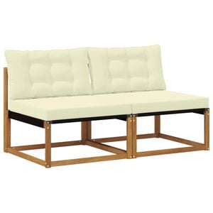 vidaXL 2 stk. Outdoor Mittelsofa Massivholz Akazie Natur