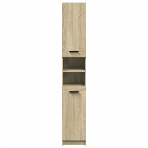 vidaXL Badschrank Sonoma-Eiche 32x34x188,5 cm Holzwerkstoff