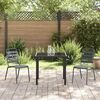 vidaXL Garten Essgruppe 3 pcs Anthrazit Pulverbeschichteter Stahl