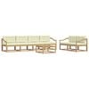 vidaXL Outdoor-Sofagarnitur 6 stk. Wei&szlig; und Creme