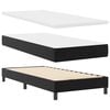 vidaXL Boxspringbett mit Matratze Schwarz 100 x 200 cm Kunstleder