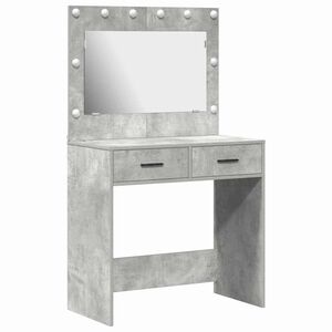 vidaXL Schminktisch Beton Grau 78,5 x 41 x 135 cm Holzwerkstoff