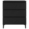 vidaXL Sideboard Schwarz Eichen-Optik 60 x 35 x 70 cm Holzwerkstoff