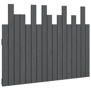 vidaXL Wand-Kopfteil Grau 108x3x80 cm Massivholz Kiefer