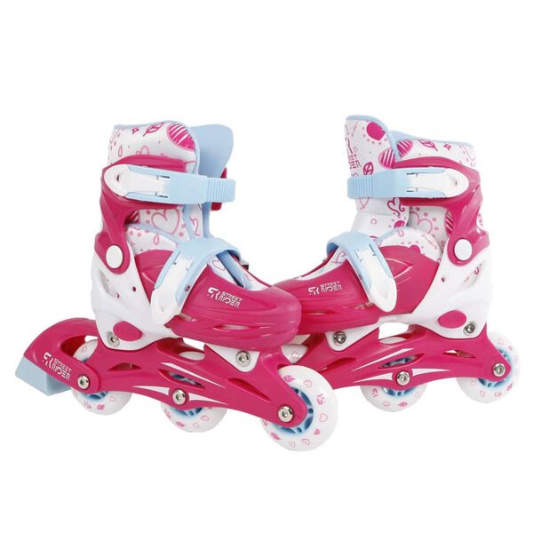 Street Rider Inline-Skates Verstellbar Rosa Gr&ouml;&szlig;e 27-30