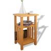 vidaXL Beistelltisch mit Zeitungsablage 27x35x55 cm Massivholz Eiche