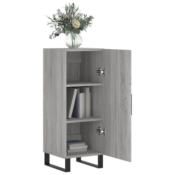 vidaXL Sideboard Grau Sonoma 34,5x34x90 cm Holzwerkstoff