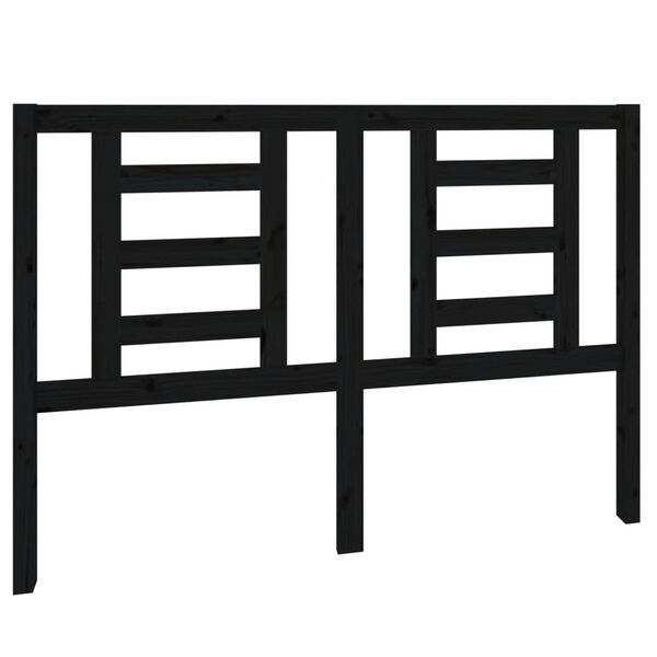 vidaXL Kopfteil Schwarz 141x4x100 cm Massivholz Kiefer