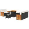 vidaXL Gartensofa-set mit Kissen 8 pcs Schwarz und Creme