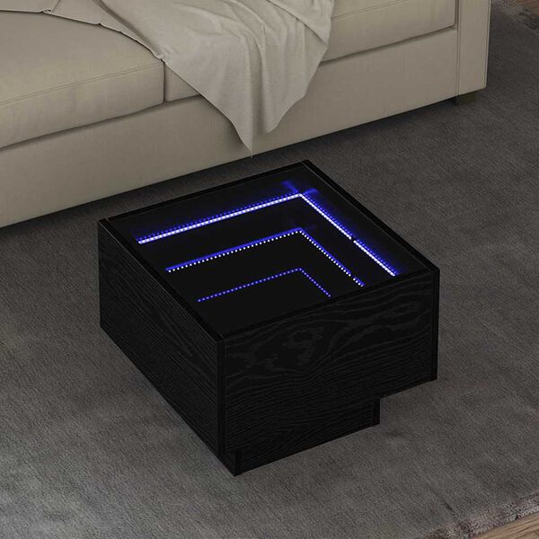 vidaXL Couchtisch Schwarz Eichen-Optik 40 x 40 x 30 cm Holzwerkstoff