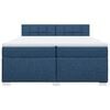 vidaXL Boxspringbett mit Matratze Blau 200x200 cm Stoff