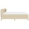 vidaXL Boxspringbett mit Matratze Creme 200 x 200 cm Stoff