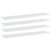 vidaXL B&uuml;cherregal-Bretter 4 Stk. Hochglanz-Wei&szlig; 100x20x1,5 cm