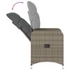 vidaXL Outdoor-Lehnst&uuml;hle 2 Stk. mit Tisch Grau Poly Rattan